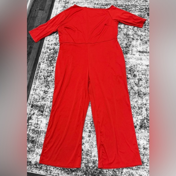 NWT XPLUSWEAR Elegant Red Jumpsuit - Picture 5 of 8